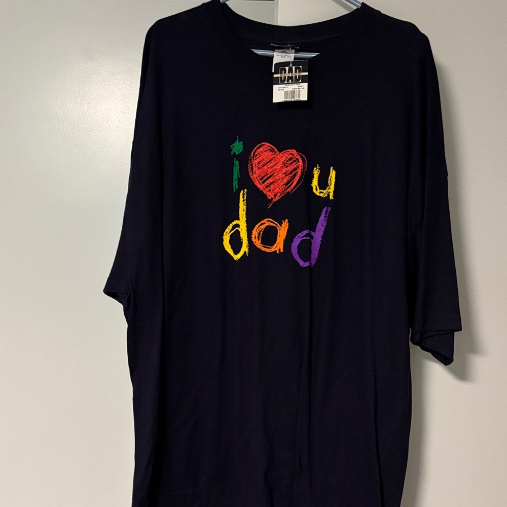 Gildan Black 'I Love Dad' Short Sleeve Tee